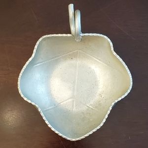 Vintage Mid-century Aluminum Leaf Bowl